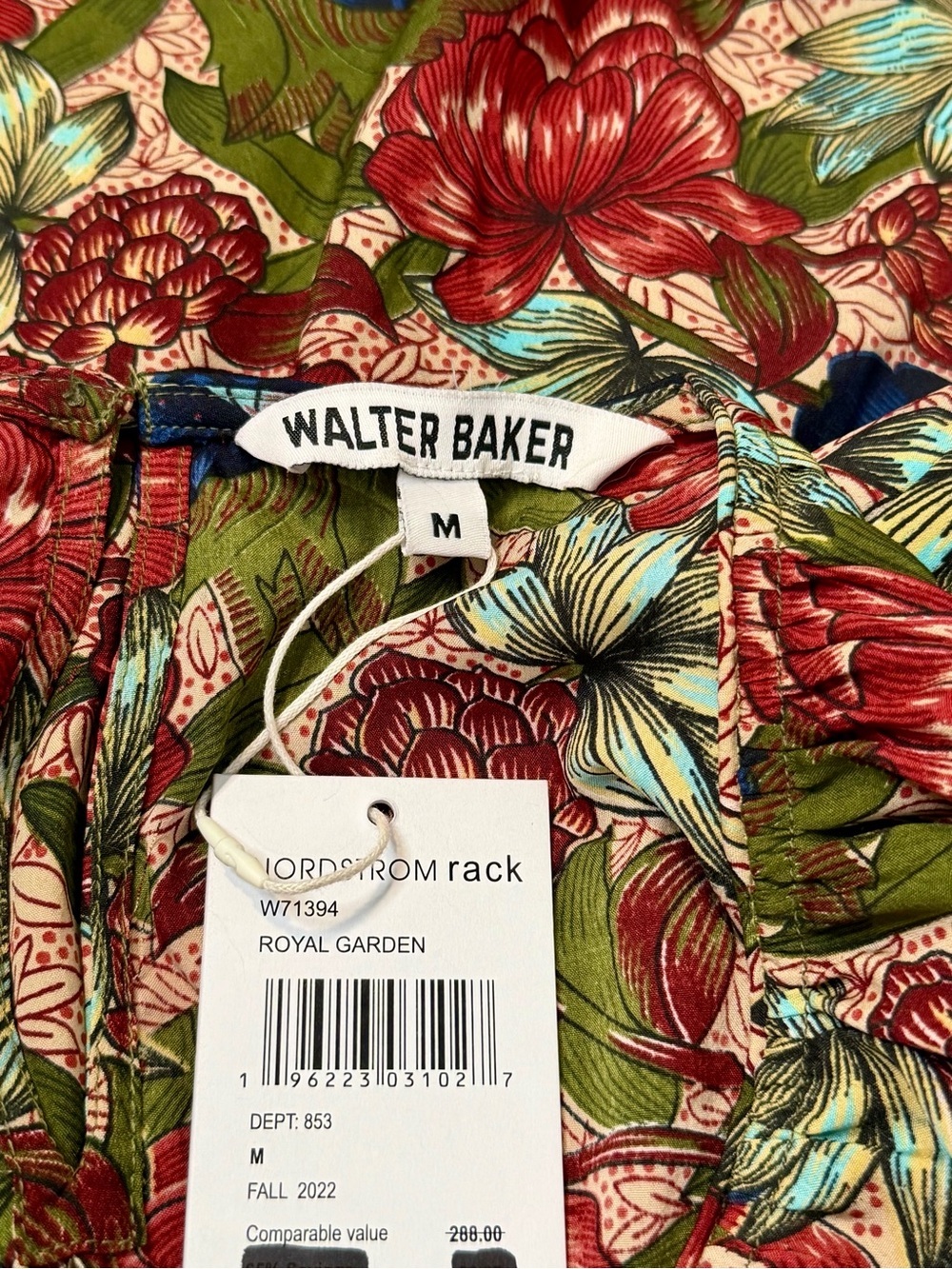 NWT! Walter Baker VIVA MIDI DRESS in color ROYAL GARDEN. Size Medium - Picture 8 of 13